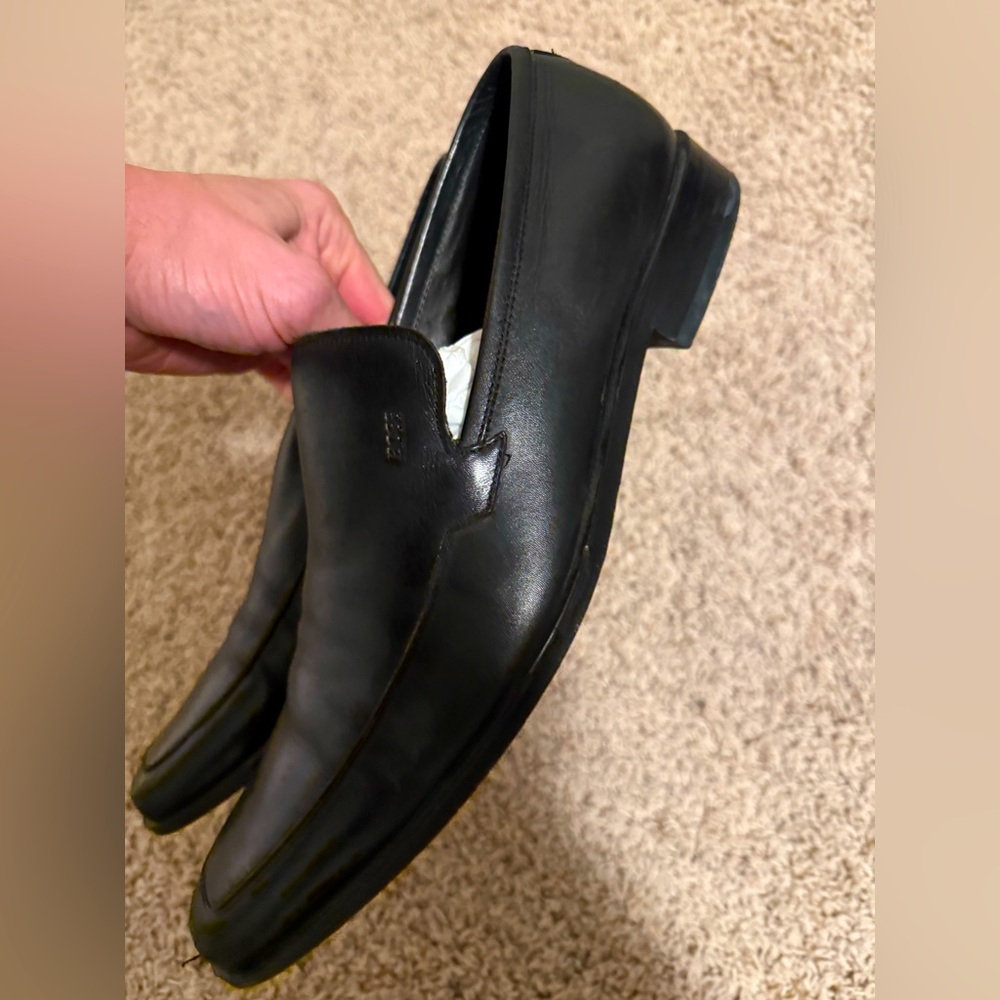 Huge Boss Black Leather Loafer Men’s 13